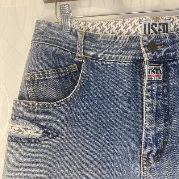 Get Used Vintage Refurbished 90’s Barrel Denim Pants 32”w 31” L Patches - Picture 6 of 11